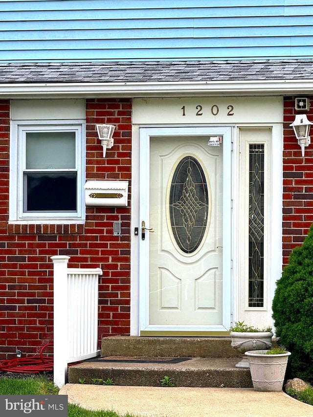 1202 Noreen Dr, Burlington, NJ 08016 - property entrance with brick siding
