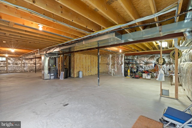 5353 Walkerwood Ct, Manchester, MD 21102 - unfinished basement with heating unit