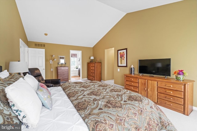 42 Manassas Dr, Middletown, DE 19709 - carpeted bedroom with baseboards and high vaulted ceiling