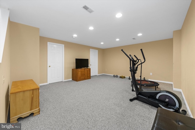 42 Manassas Dr, Middletown, DE 19709 - exercise room with carpet flooring, recessed lighting, and baseboards
