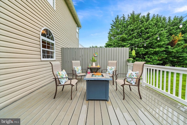 42 Manassas Dr, Middletown, DE 19709 - deck featuring a fire pit