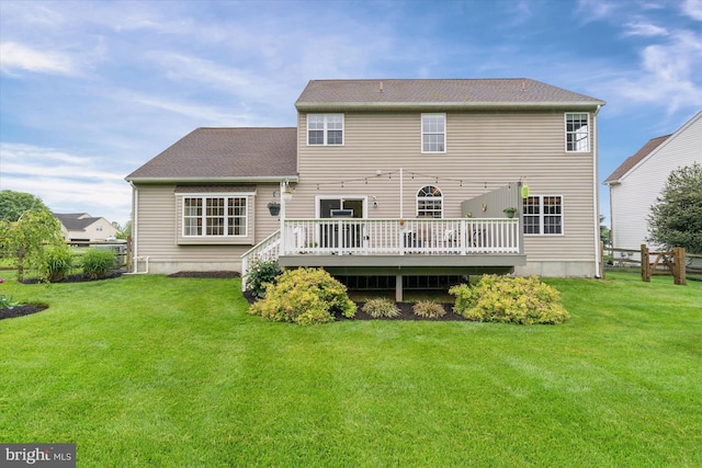 42 Manassas Dr, Middletown, DE 19709 - back of property with a wooden deck