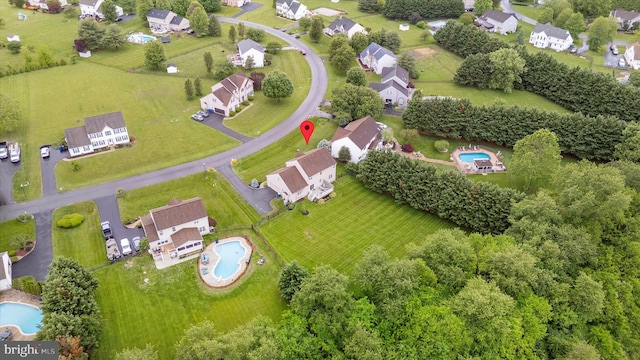 42 Manassas Dr, Middletown, DE 19709 - aerial view of residential area featuring a pool area