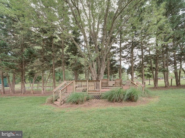 4387 Stepney Dr, Gainesville, VA 20155 - view of green lawn featuring a deck