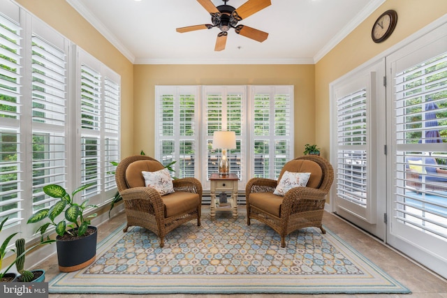 70 Battery Point Dr, Fredericksburg, VA 22406 - sunroom / solarium with healthy amount of natural light and ornamental molding