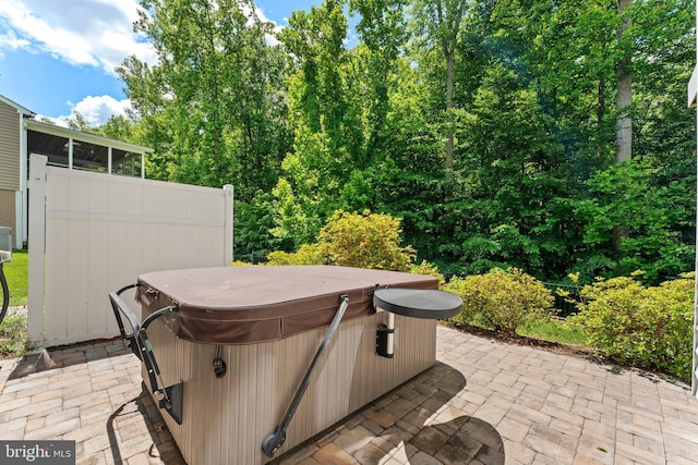 70 Battery Point Dr, Fredericksburg, VA 22406 - view of patio / terrace featuring a hot tub