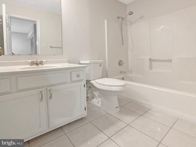 6502 Elk Ct, Waldorf, MD 20603 - bathroom with tile patterned flooring, shower / washtub combination, vanity, and toilet