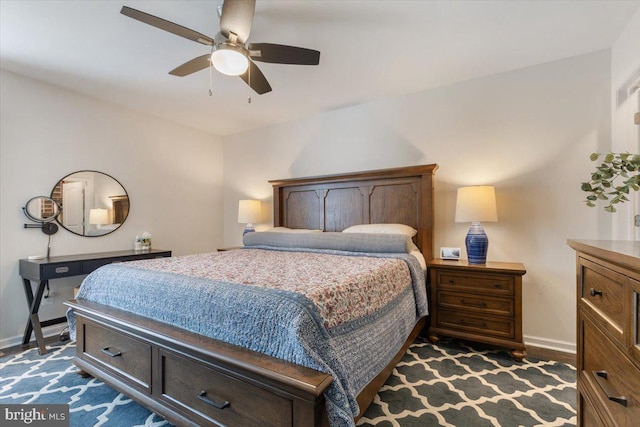 605 Apple St, Conshohocken, PA 19428 - bedroom featuring baseboards and ceiling fan