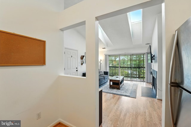 113 Timberlake Ter Unit 12, Stephens City, VA 22655 - corridor featuring wood finished floors and a skylight