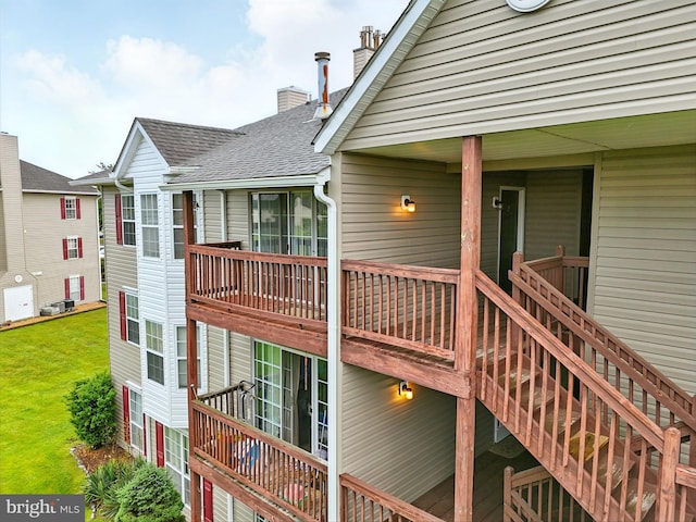 113 Timberlake Ter Unit 12, Stephens City, VA 22655 - wooden deck with a lawn and stairs