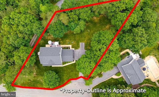 21143 Catnip Ct, Leonardtown, MD 20650 - aerial view of property's location featuring property boundaries highlighted