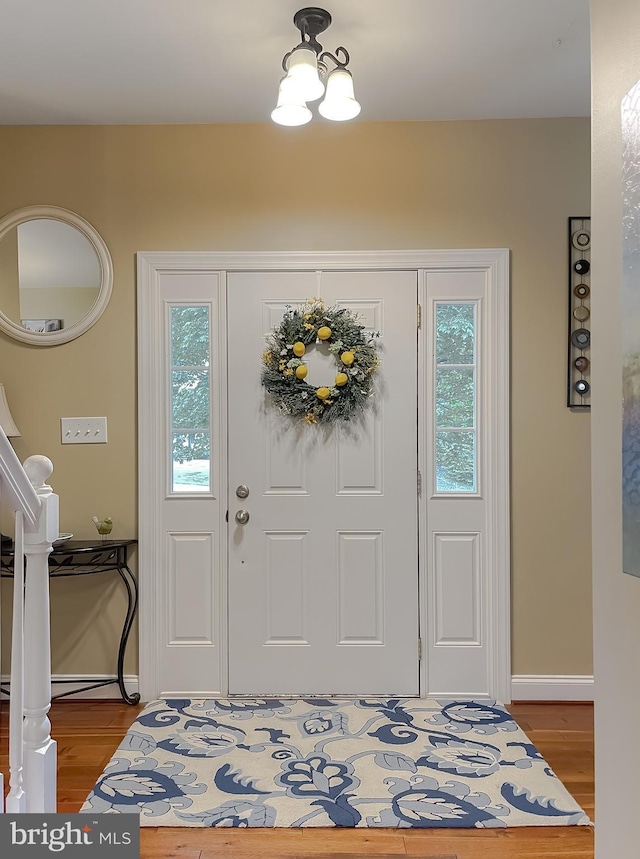 21143 Catnip Ct, Leonardtown, MD 20650 - foyer with wood finished floors and baseboards