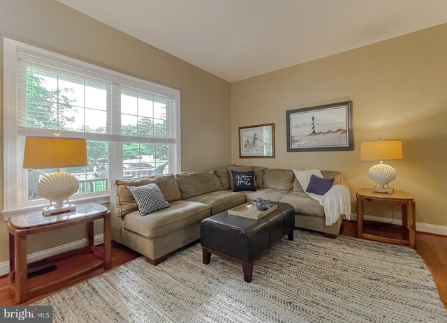 21143 Catnip Ct, Leonardtown, MD 20650 - living room with baseboards and wood finished floors