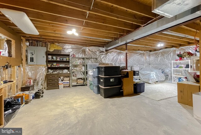 21143 Catnip Ct, Leonardtown, MD 20650 - unfinished below grade area featuring electric panel