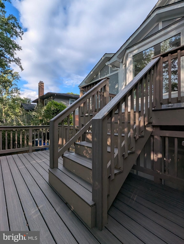 9510 Clement Rd, Silver Spring, MD 20910 - wooden deck featuring stairs