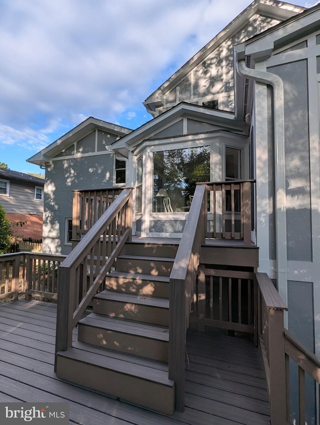 9510 Clement Rd, Silver Spring, MD 20910 - wooden deck featuring stairs