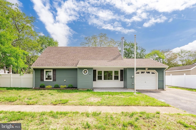 11 Rivercrest, Little Egg Harbor Twp, NJ 08087 - view of front of property featuring a garage, asphalt driveway, and roof with shingles