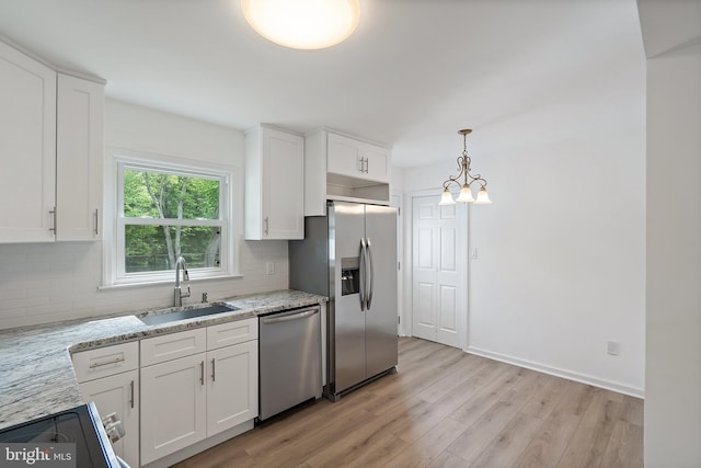 11 Rivercrest, Little Egg Harbor Twp, NJ 08087 - kitchen with stainless steel appliances, a sink, light wood finished floors, white cabinets, and decorative backsplash