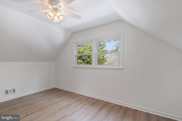 11 Rivercrest, Little Egg Harbor Twp, NJ 08087 - additional living space with light wood-style floors, lofted ceiling, baseboards, and ceiling fan
