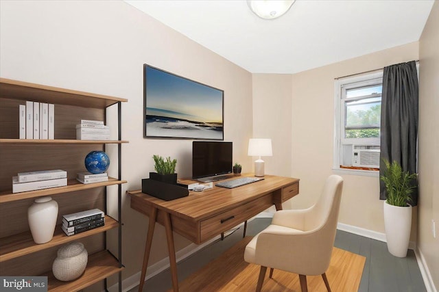 15 Degrange St, Frederick, MD 21701 - home office featuring wood finished floors, baseboards, and cooling unit