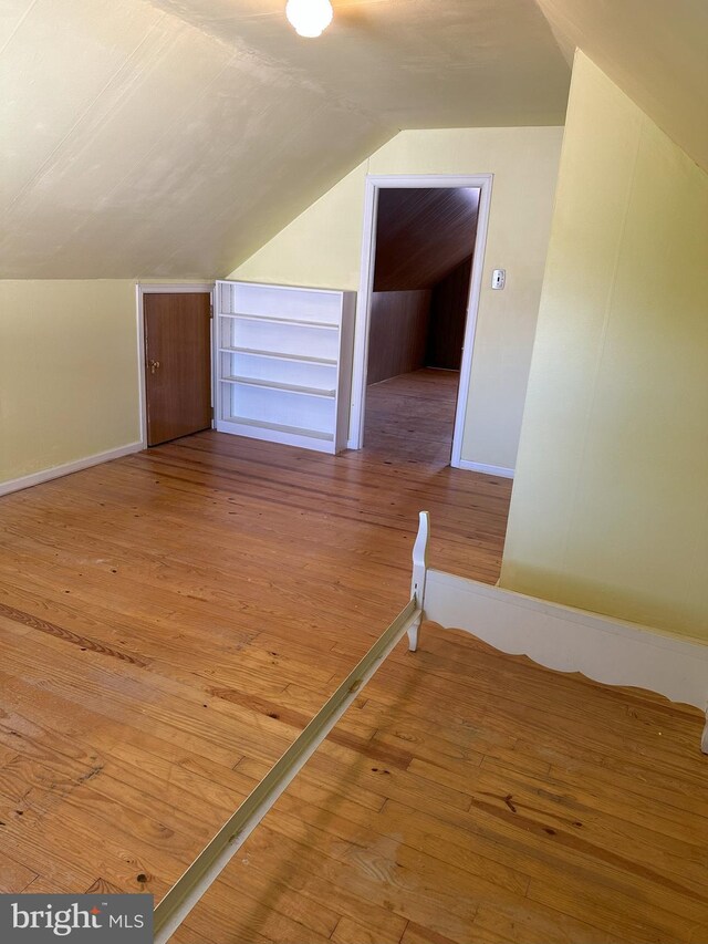120 Lindsey Ave, Runnemede, NJ 08078 - bonus room featuring lofted ceiling, hardwood / wood-style flooring, and baseboards