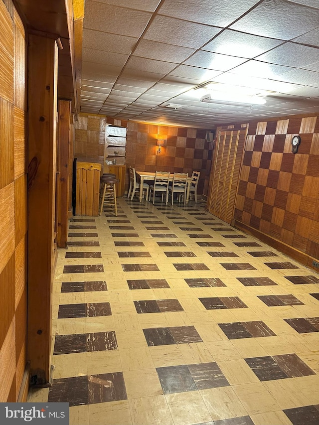 120 Lindsey Ave, Runnemede, NJ 08078 - finished below grade area with tile patterned floors and wooden walls