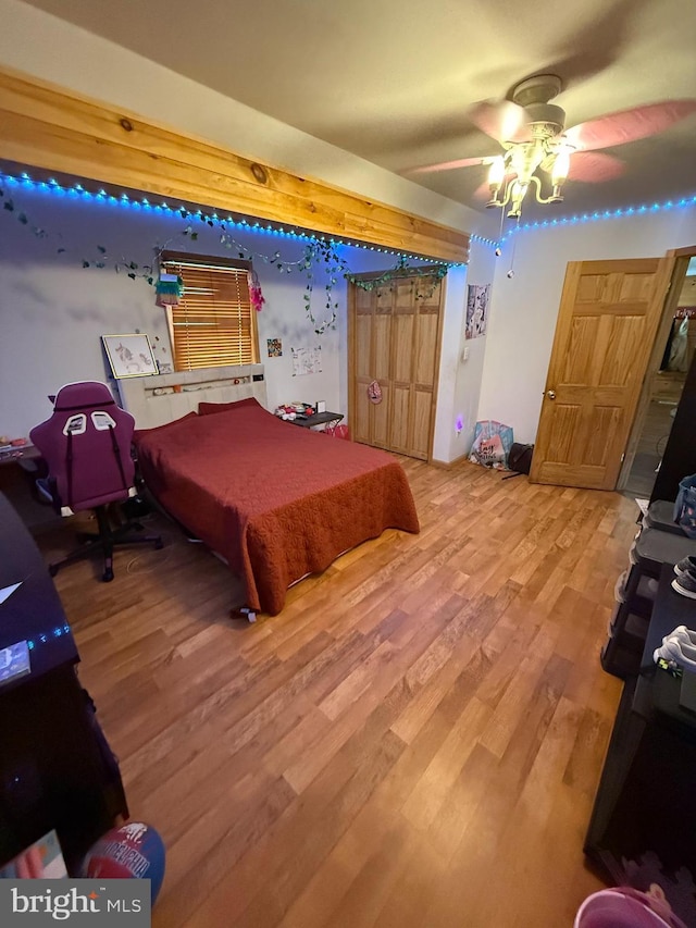 1243 Garry Ave, Vineland, NJ 08361 - bedroom featuring light wood finished floors and a ceiling fan