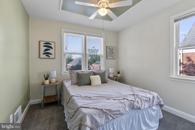 5421 Omaha Ave, Baltimore, MD 21206 - bedroom with carpet floors, baseboards, and a ceiling fan