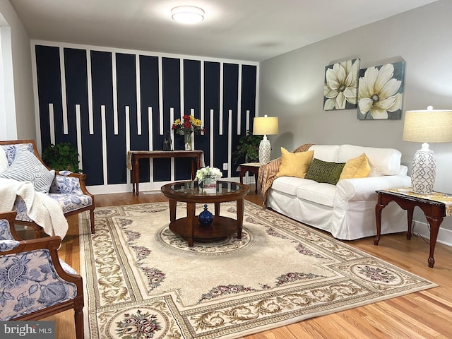 3701 Lochearn Dr, Gwynn Oak, MD 21207 - living area featuring wood finished floors
