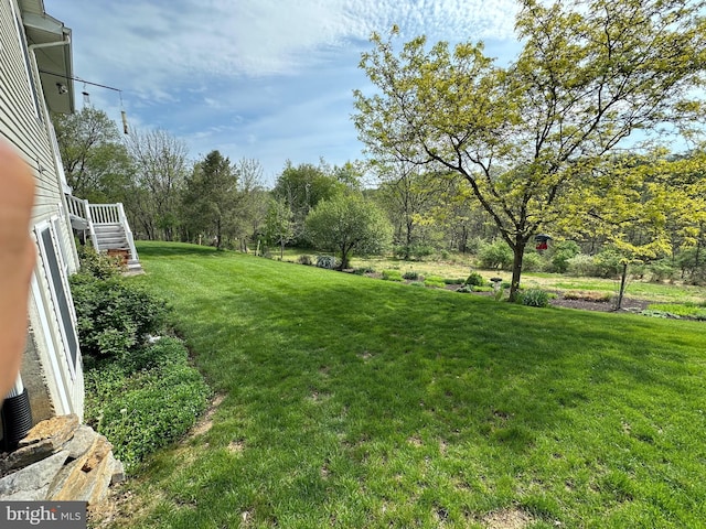 5054 Valley Stream Ln, Macungie, PA 18062 - view of grassy yard with stairway