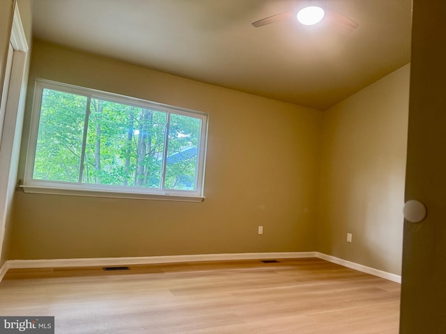3627 Longridge Ct, Abingdon, MD 21009 - spare room with light wood finished floors, baseboards, and ceiling fan