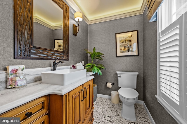33 Jonquil Dr, Newtown, PA 18940 - bathroom featuring toilet, vanity, baseboards, and tile patterned flooring