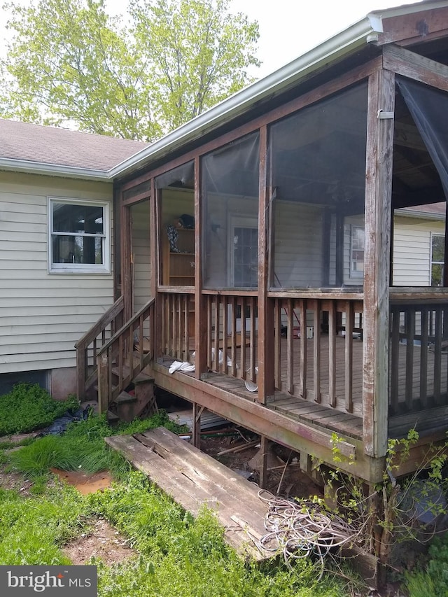 9438 Waterford Dr, Manassas, VA 20110 - deck featuring a sunroom