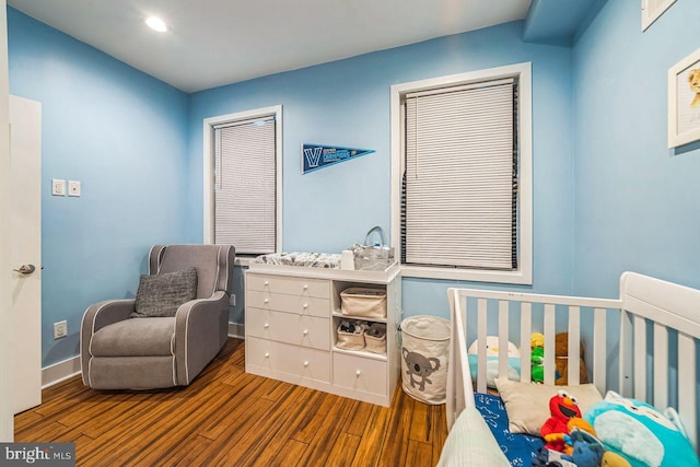 1809 Wilder St, Philadelphia, PA 19146 - bedroom with wood finished floors, baseboards, and recessed lighting
