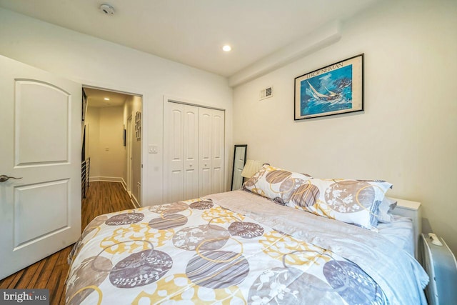 1809 Wilder St, Philadelphia, PA 19146 - bedroom with wood finished floors, a closet, and recessed lighting