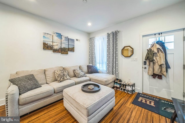 1809 Wilder St, Philadelphia, PA 19146 - living room featuring wood finished floors and recessed lighting