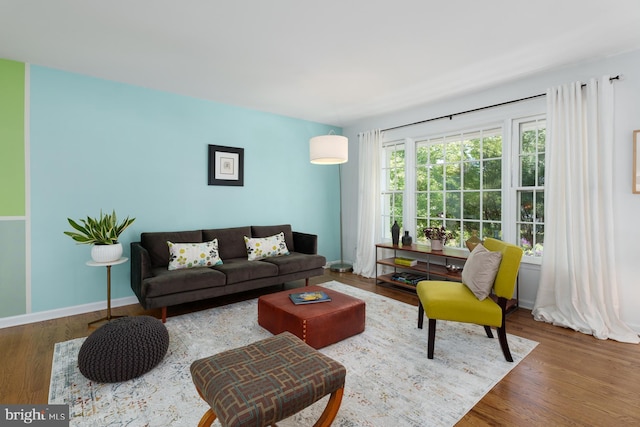 9 Laurel Wood, Lawrenceville, NJ 08648 - living area featuring wood finished floors and baseboards