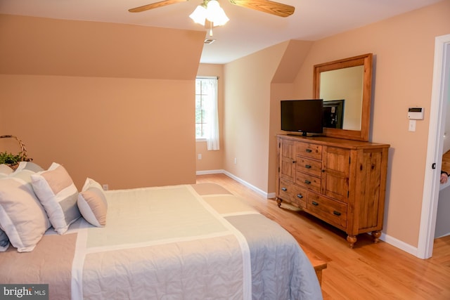 457 Langley Rd, Pittsgrove, NJ 08318 - bedroom featuring light wood-style floors, baseboards, and a ceiling fan