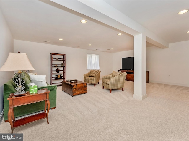 2507 Island Grove Blvd, Frederick, MD 21701 - carpeted living room with recessed lighting and baseboards