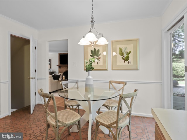 7449 Maple Branch Rd, Clifton, VA 20124 - dining area featuring ornamental molding and baseboards