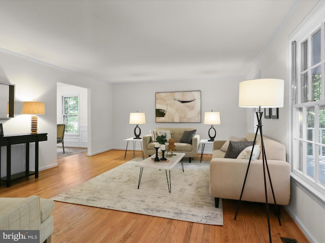 7449 Maple Branch Rd, Clifton, VA 20124 - living room with wood finished floors and baseboards