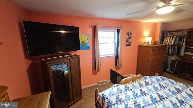 1300 River Rd, Holtwood, PA 17532 - bedroom featuring carpet, a ceiling fan, and a closet