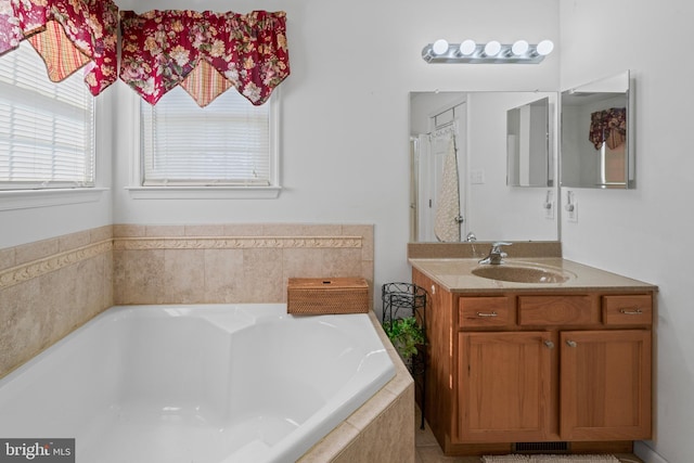 1219 N Valley Ave, Vineland, NJ 08360 - bathroom with vanity and a garden tub
