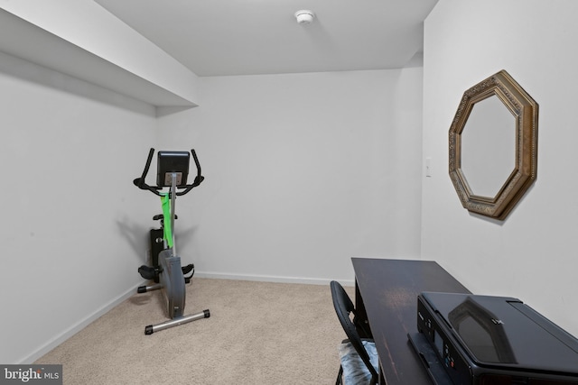 1219 N Valley Ave, Vineland, NJ 08360 - exercise room featuring baseboards and carpet flooring