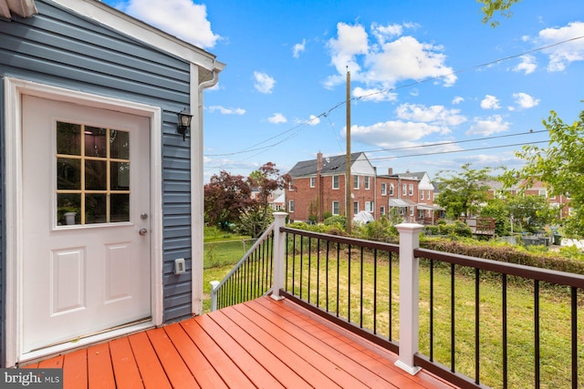 3327 Richmond Ave, Baltimore, MD 21213 - deck featuring a residential view and a yard