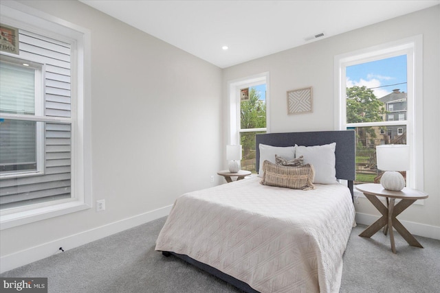 724 E 21st St, Baltimore, MD 21218 - carpeted bedroom with baseboards and recessed lighting