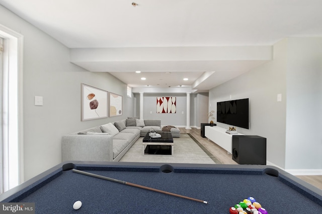8524 Schultz Rd, Clinton, MD 20735 - recreation room with billiards table, recessed lighting, and baseboards