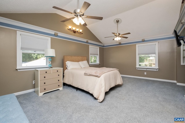 716 Preddy Creek Rd, Barboursville, VA 22923 - bedroom featuring lofted ceiling, multiple windows, carpet flooring, and baseboards