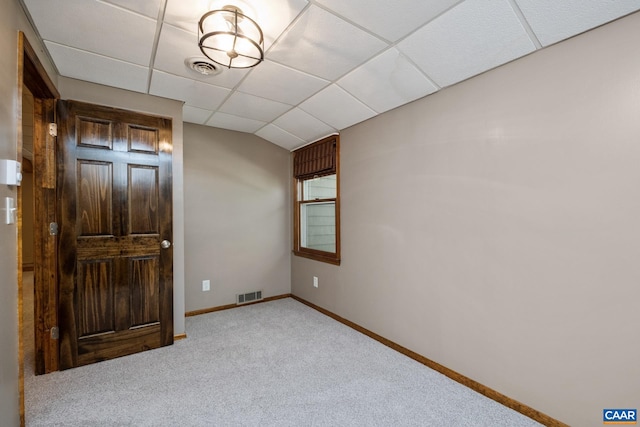 716 Preddy Creek Rd, Barboursville, VA 22923 - unfurnished bedroom with carpet, a paneled ceiling, and baseboards