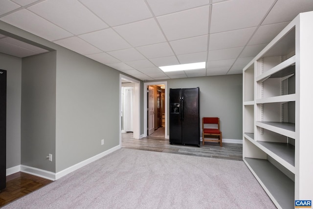 716 Preddy Creek Rd, Barboursville, VA 22923 - spare room with baseboards, carpet, and a paneled ceiling